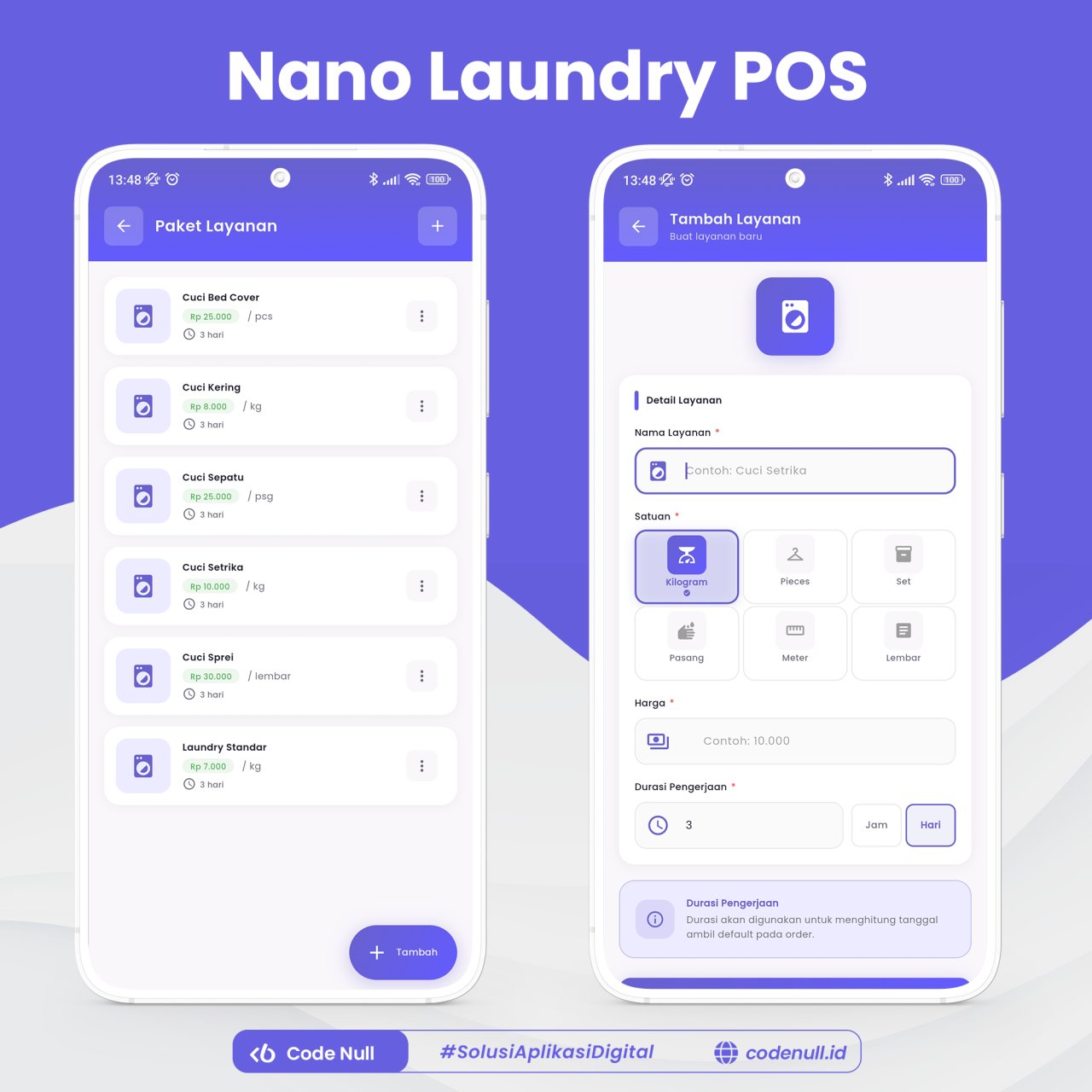 Aplikasi Android - Nano Laundry POS