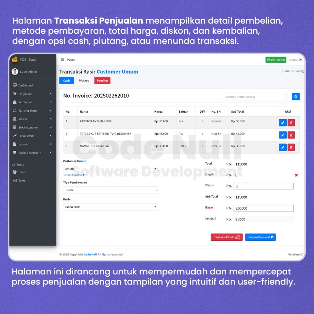 Aplikasi POS Kasir Toko dan Retail