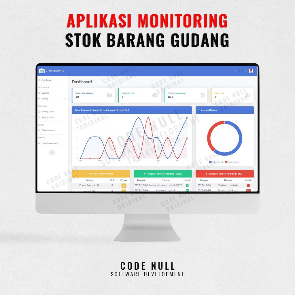 Aplikasi Monitoring Stok Persediaan Barang Gudang
